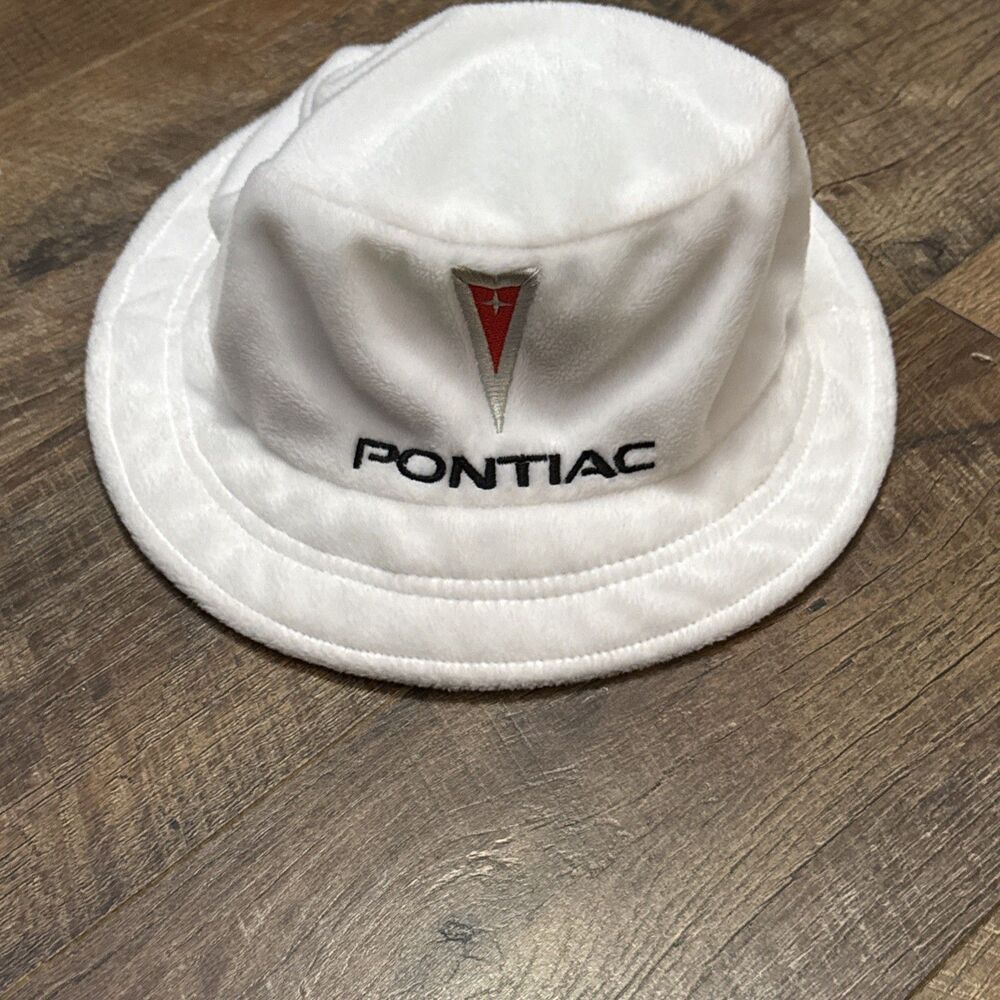 Vintage PONTIAC Microfurr Bucket Hat White